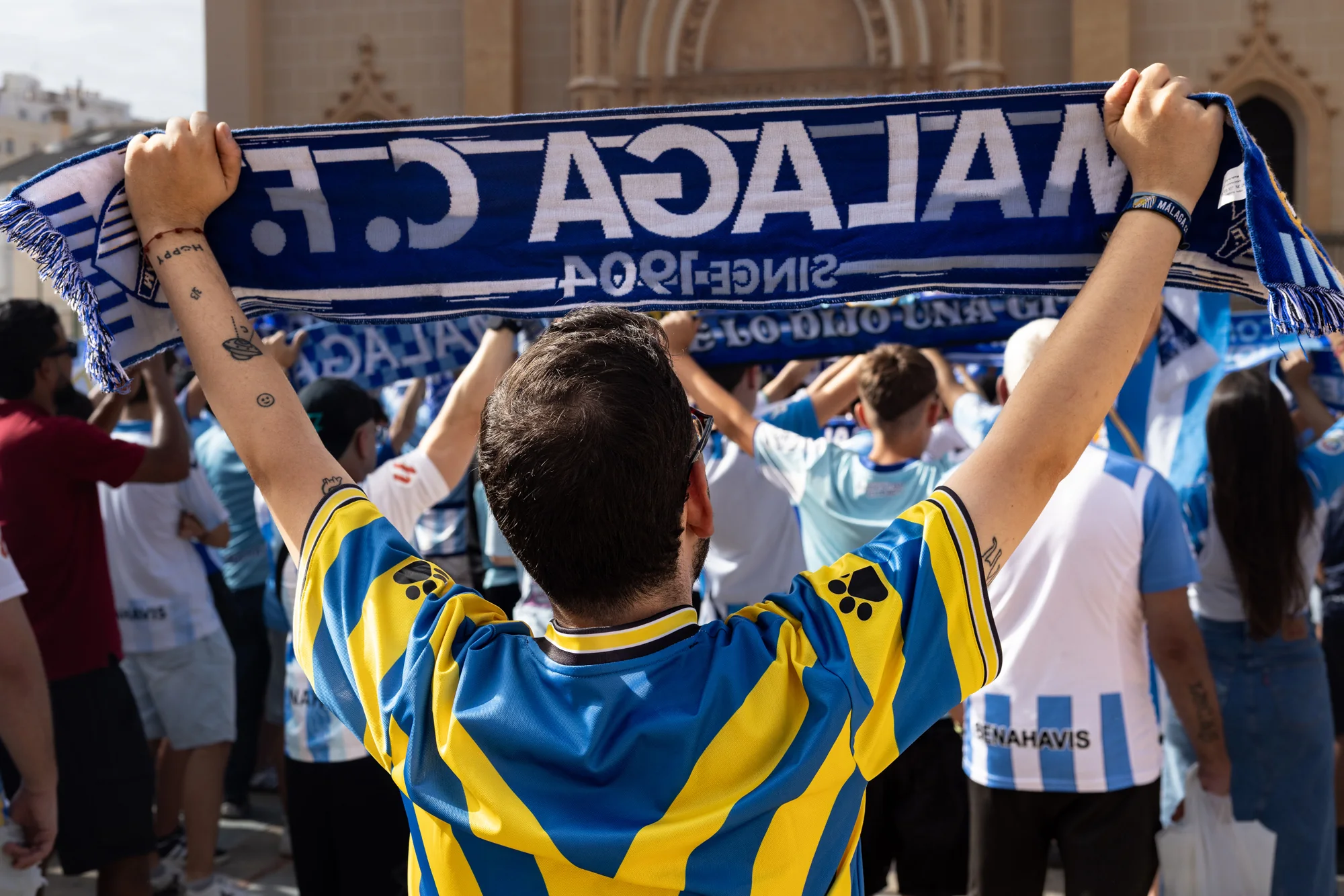 Malaga CF promotion celebrations