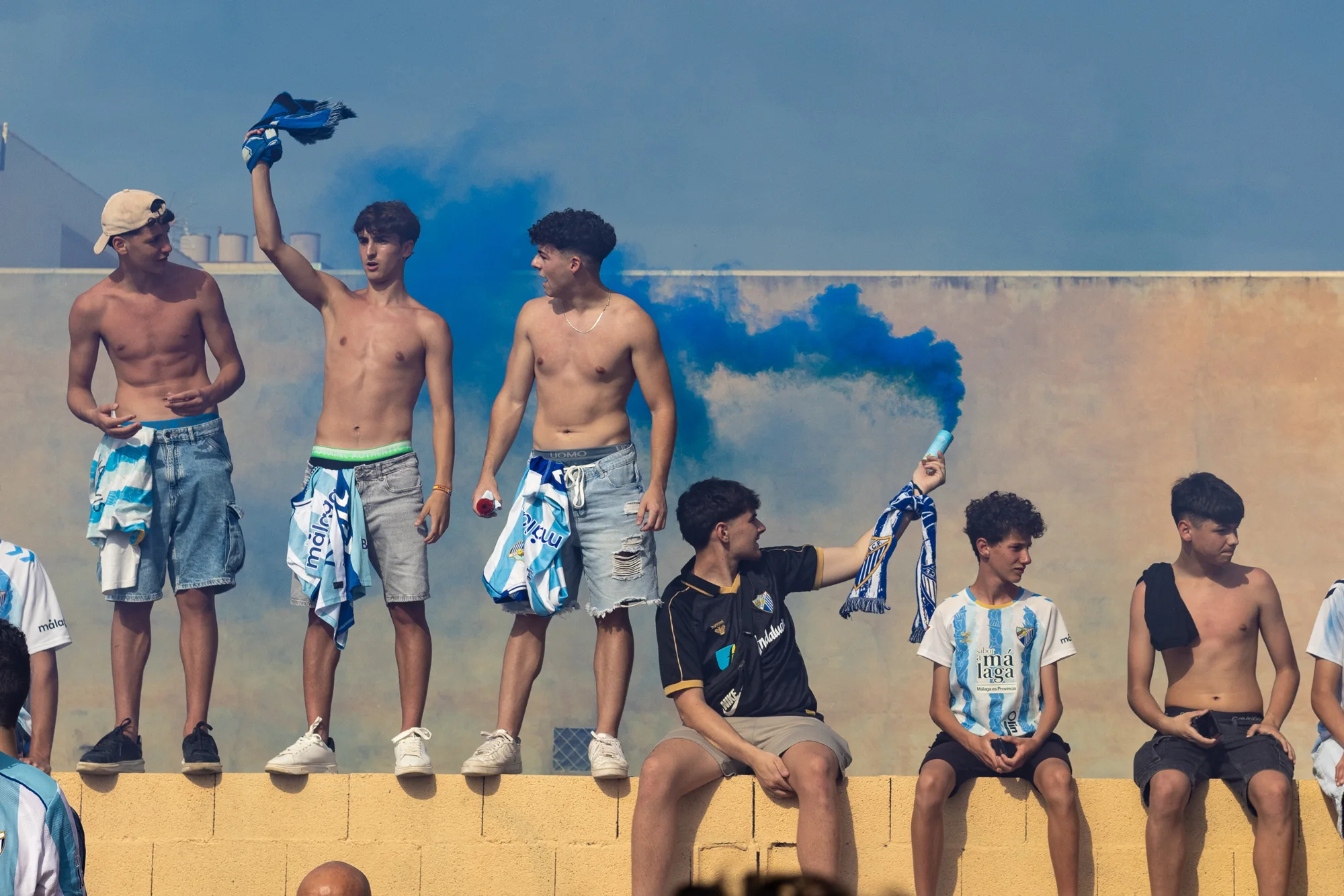 Malaga CF promotion celebrations